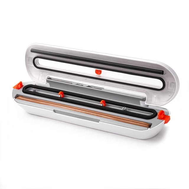 Bewildely Sellador al vacío de alimentos eléctrico 220 V-240 V 80 W embalaje sellado máquina de embalaje encimera preservación Packer Saver Supply Electrodomésticos Enchufe británico blanco Bewildely HA012224-02