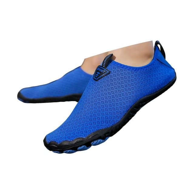 Mepaouo Chaussures de Natation Aquatiques pour Femmes et Hommes, Boîte à Orteils Grand, Chaussettes Pieds Nus de Plage pour la Marche, la Randonnée, la Plongée
