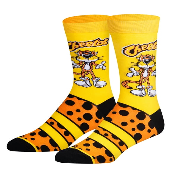 Cool Socks, Men's Funny Graphic Novelty Sock, Chester Cheetah Cheetos, Adult Large