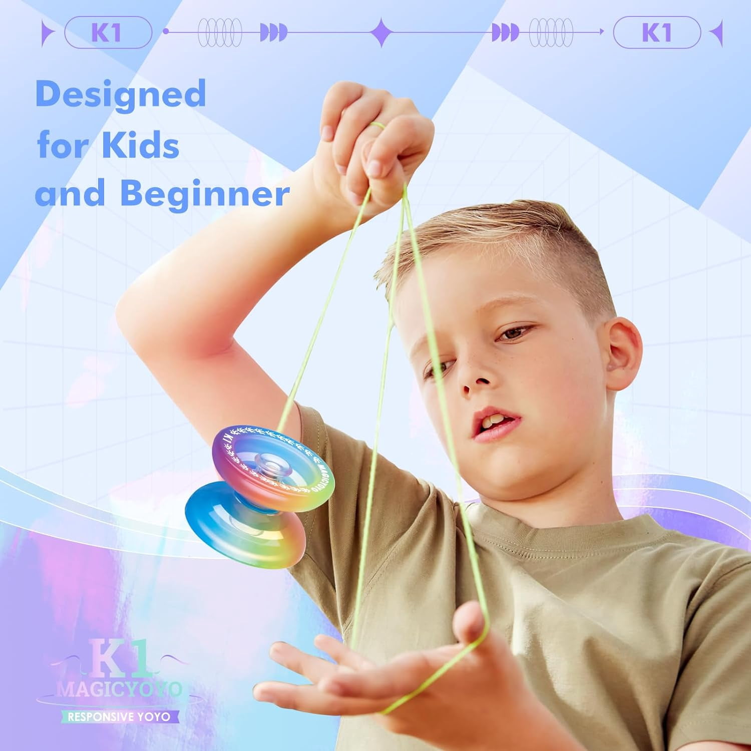 MAGICYOYO N11 Responsive Yoyo - Yoyo Profesional Para Niños - Yo-Yo De Metal Con Rodamientos Yo-Yo Resistentes Para Jugadores Avanzados + Kit De Rodamientos Yo-Yo + 12 Cuerdas JoJo + Bolsa De