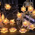 thumbnail image 1 of Feltree Halloween Lights String - 118 Inch Pumpkin Ghost Skull LED Decor for Indoor Party, Home, Window, Tree Decoration, Warm White & Multi-Color, Safe Low Voltage, 1 of 7