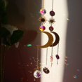 thumbnail image 3 of Lámpara de araña de cristal para colgar en la ventana, decoración con forma de luna y estrella, adorno solar. Modelo 5, 3 of 9