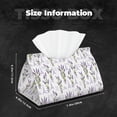 thumbnail image 6 of Goofa Lavender Flowers Pattern Triangle Square Tissue Box Cover, Modern PVC Leathe Facial Paper Holder,Decorative Holder/Organizer for Bathroom Vanity Countertop, 6 of 9