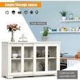 thumbnail image 4 of Safeplus 42" Compact Buffet Sideboard with Sliding Glass Doors and Adjustable Shelf for Dining Room, Living Room, 4 of 15