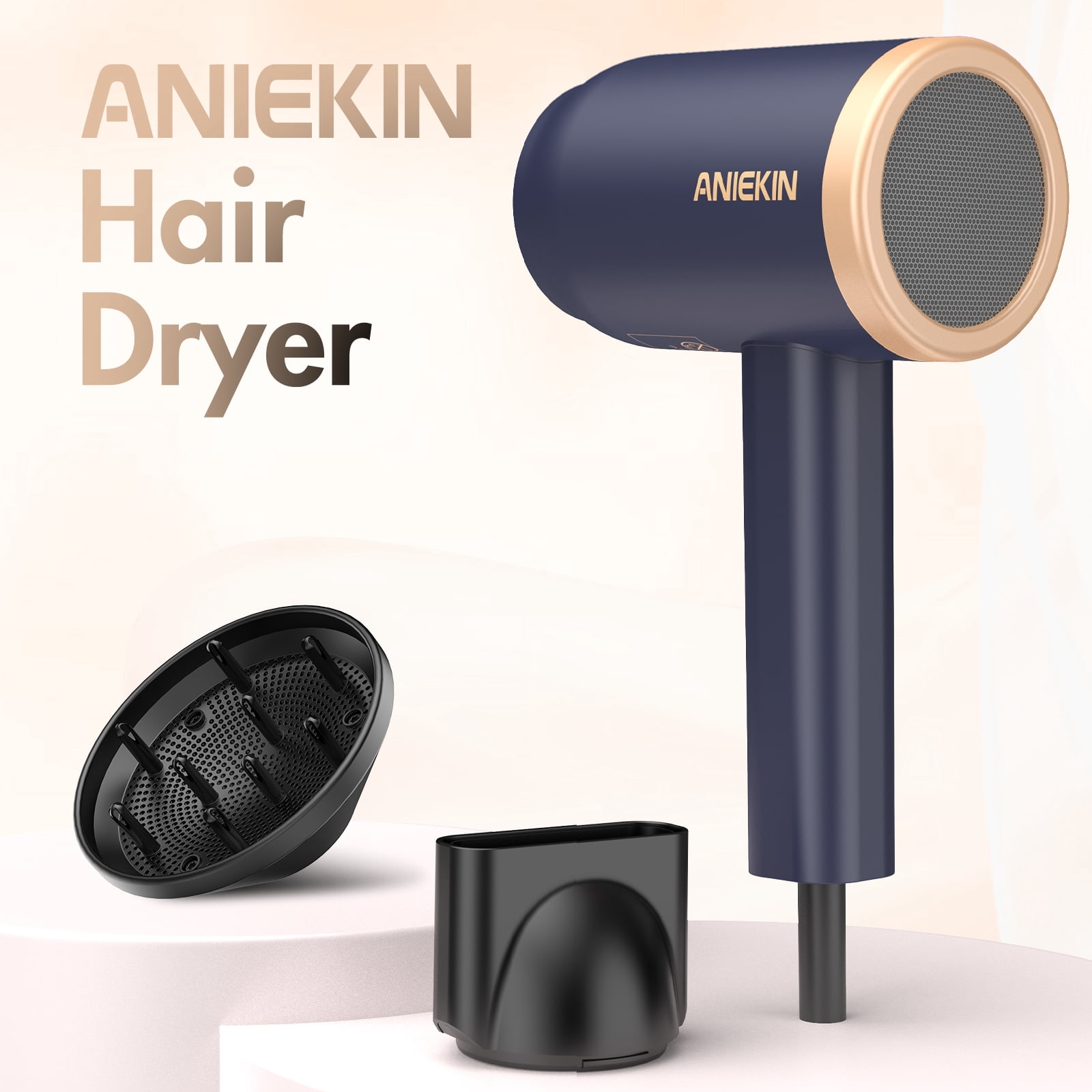 Hair Dryer, 1875 Watts Fast Drying Blow Dryer with Diffuser and Concentrator, Compact Lightweight Hair Dryer for Women and Men