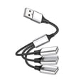 thumbnail image 1 of EGNMCR USB Splitter Cable OTG 3 USB Splitter Adapter USB 2.0 Power Cord Extension For Charging/Data Transfer Extra Multi Split Data Port Adapter For Laptop/Car Hub Hub, 1 of 9