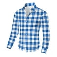 thumbnail image 4 of Dagugfen Long Sleeve Shirts for Men Button up Business Casual Regular Fitting Plaid Shirts Fall, 4 of 8