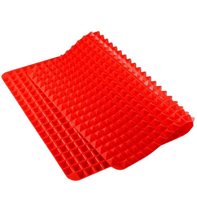 Sartén piramidal de silicona antiadherente, tapete de cocina reductor de grasa, bandeja para horno, hoja para barbacoa y horno LingWen 9024715761880