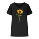 thumbnail image 5 of Camiseta de Manga Corta con Cuello en V con Impresión de Girasol, Algodón Casual Y Top de Cáñamo, 5 of 6