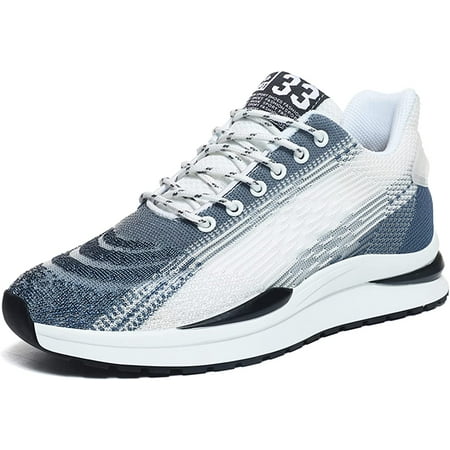 

Men Elevator Sneakers Sports Shoes Invisible Height Increasing 2.36 Inches Taller Elevator Shoes Lace up Fashion Sneakers