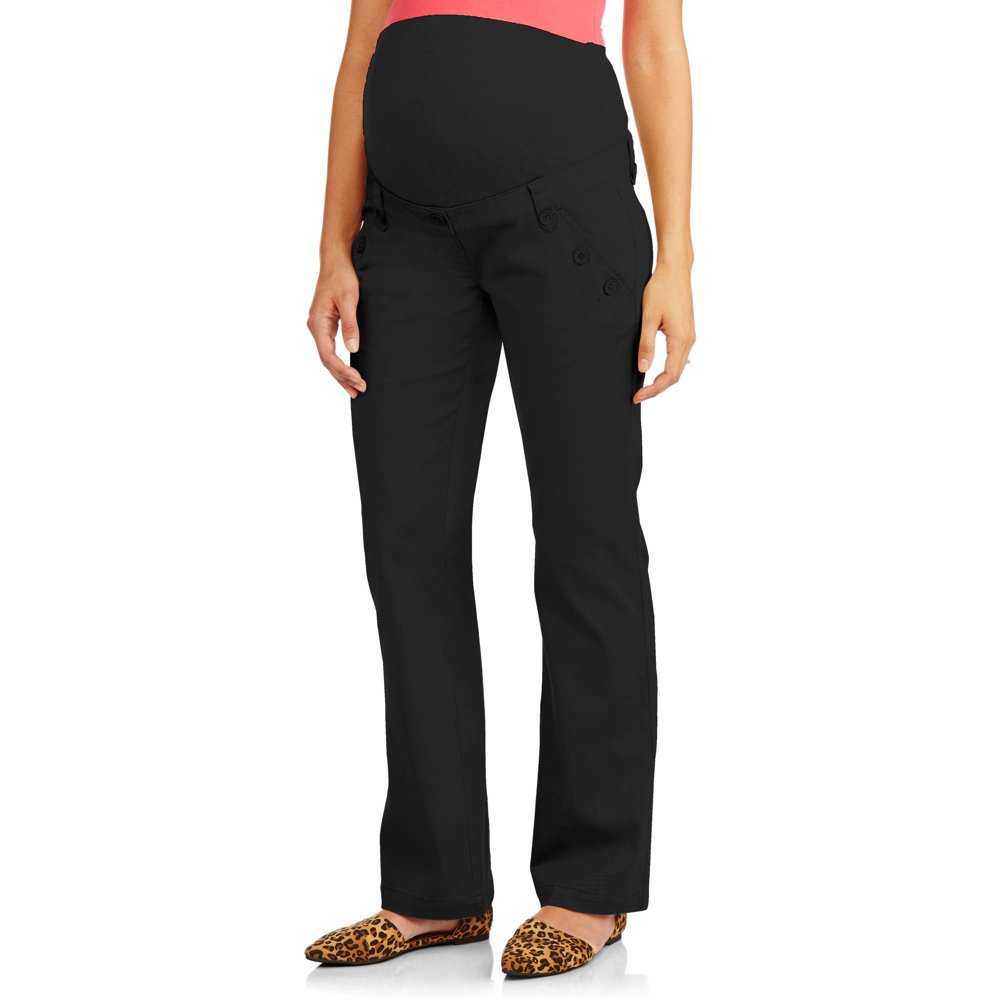 Motherhood Full Panel Woven PlusSize Maternity Pant With