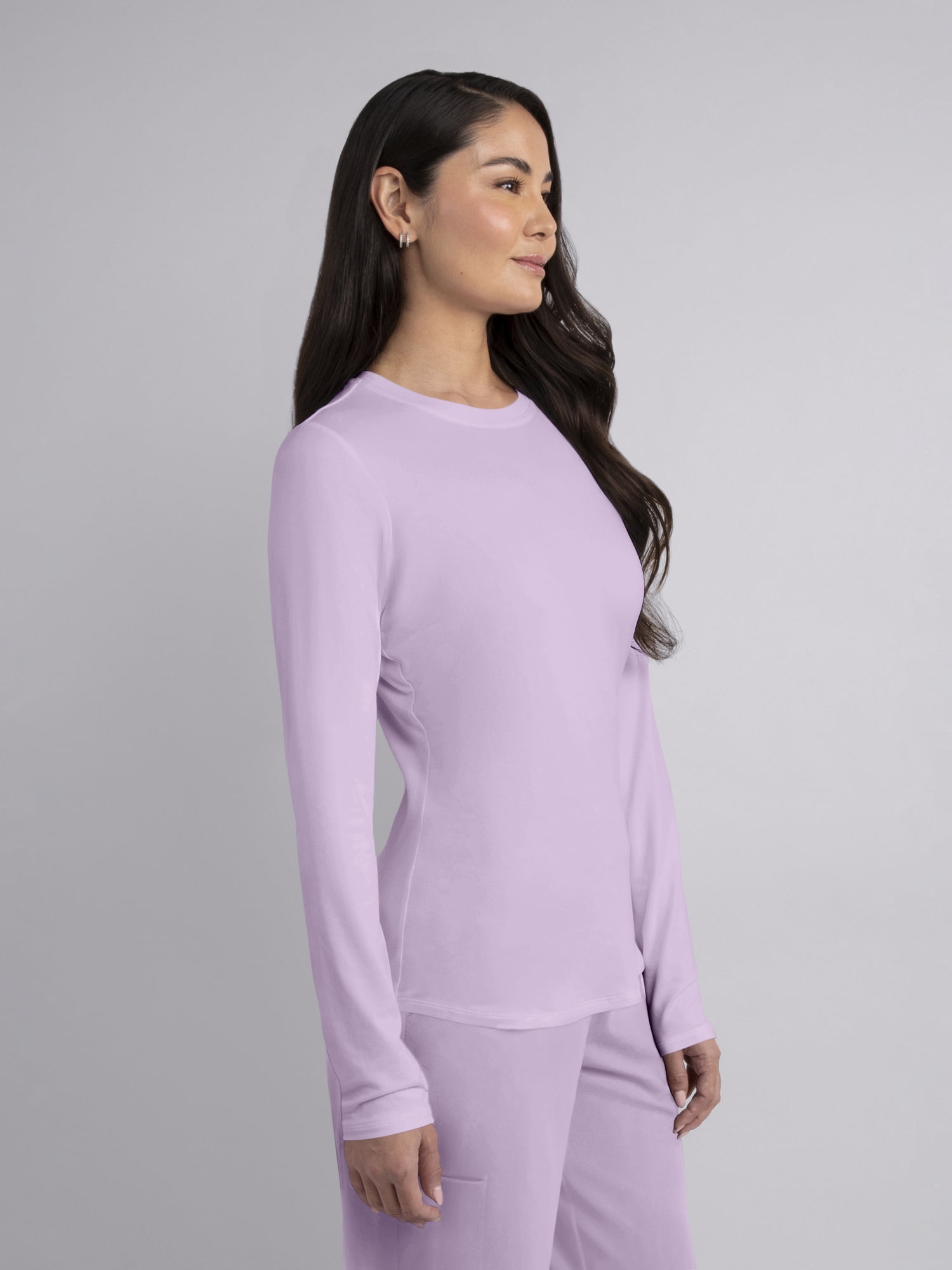 Gildan Women’s Crew Neck Long Sleeve Underscrub T-Shirt, 2-Way Stretch, Sizes XS-2XL