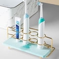 thumbnail image 5 of Soporte para cepillo de dientes de acero inoxidable, soporte moderno para pasta de dientes para baño, 5 of 5