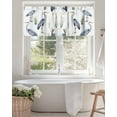 thumbnail image 5 of Blue Watercolor Seabirds Kitchen Valances for Windows Tropical Beach Animal Valance Curtains&nbsp; for Kitchen /Living Room/Bedroom/ Bathroom Decor, 42"x12 " ,Rod Pocket 1 Panel, White, 5 of 7