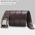 thumbnail image 3 of Woaeety Ratchet Belt for Men, Mens Dress Belt Leather Automatic Adjustable Click Buckle Belts(1166GT-Brown), 3 of 8