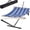 Blue Stripe, variant on Double Portable Rope Hammock with Stand Included, Outdoor Two Person Hammock with Polyester Pad, Navy