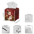 thumbnail image 3 of POLERO Tissue Box Holder - Square PU Leather Tissues Cube Box Cover Waterproof -Christmas Snowman Decorative Car Facial Tissue Holder on Table and Barthroom, 3 of 7