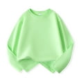 thumbnail image 4 of vdgthytj Boys Girls Long Sleeve Shirts Casual Crewneck Solid Color Base Layer Tops Tee for Kids 2-13 Years, 4 of 6