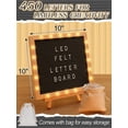 thumbnail image 4 of Pizarra de fieltro Aulock con luces LED de 25 x 25 cm con 450 letras, 4 of 9