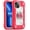 Hot Pink, variant on Compatible with iPhone 13 Mini/iPhone 12 Mini Case 5.4 Inch with Built-in 360°Rotating Ring Stand, Military Grade Drop Protection Full Body Rugged Heavy Duty Protective Cover. (Blue)