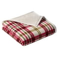 thumbnail image 4 of Better Homes & Gardens Printed Velvet Plush Reverse to Faux Fur Super Soft Throw Blanket, Oversized, Red Plaid, 4 of 9