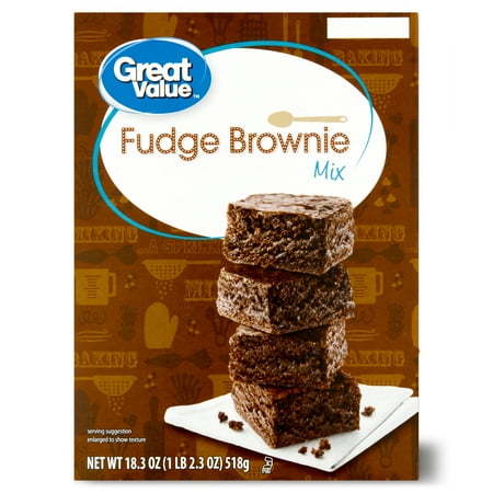 Great Value Fudge Brownie Mix, 18.3 oz Box