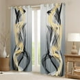thumbnail image 2 of Feelyou Grey Yellow Striped Black Out Curtains, Boho Abstract Stripes Curtains Pack of 2 (42x63 Each), Contemporary Lines Bedroom Curtains, Curtains and Drapes Room Decor, 2 of 6