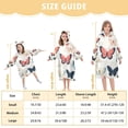thumbnail image 4 of FORMRS Wearable Blanket Hoodie with Sleeves for Kids Cozy Flannel Sweatshirt, Beige Butterflies, 4 of 7
