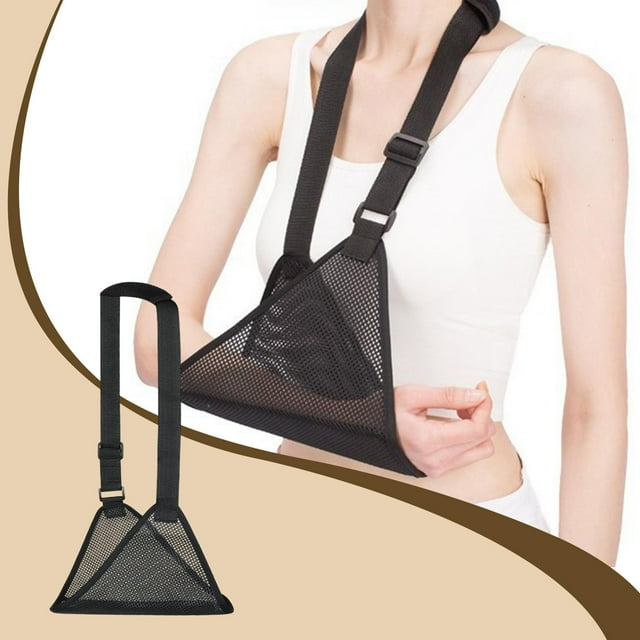 Cabestrillo para el brazo,Brazalete de malla ajustable y transpirable,Correa de soporte de brazo ajustable y cómoda para hombres,Correa de fijación inmovilizadora de hombro,Soporte ligero