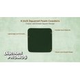 thumbnail image 3 of 10 Squared Foam Coasters Pack, 4 inch - PU Foam, Foldable - Dark Green, 3 of 5