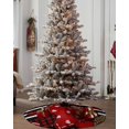 thumbnail image 4 of Red Love Heart Valentine's Day Christmas Tree Skirt 36 Inches Large Christmas Skirt Tree, Black Striped Tree Skirt Christmas Decorations for Fireplace Party Holidays Indoor Outdoor, 4 of 7