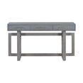 thumbnail image 4 of GZXS 57-Inch Long Console Table with Three Storage Drawers, Contemporary Entryway Table for Living Room & Home Decor, Easy Assembly (Antique Gray), 4 of 8