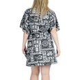 thumbnail image 2 of HAPPY BAY Women's Summer Loungewear Relaxed Fit Caftan Mini Casual Sundress 2X-3X Smokey, Hawaiian, 2 of 4