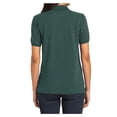 thumbnail image 2 of Yellow Rooster Women's Heavyweight Cotton Pique Female Polo Shirt Dark Green XS, 2 of 6
