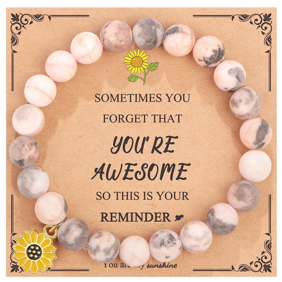 Top-kevin Sunflower Gift For Women, Sunflower Bracelet Jewelry Christmas Birthday Inspirational Gifts for Women Friends Daughter Niece Granddaughter Adults