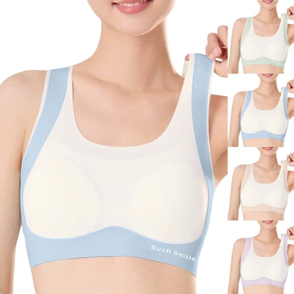 CAIXIA Kids Bras For Girls 8-9 Seamless Sports Bra Camisole for Girls Lightweight Training Crop Top Teen Comfort Wear,12-15 Years