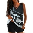 thumbnail image 2 of Honeeladyy Women's One-piece Bikini Lace Up Printed Swimsuit Long Skirt Women Conservative Print Strappy Back Set Two Piece Swimsuits Swimdress, 2 of 6