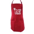 thumbnail image 2 of Delantal ajustable con 3 bolsillos, versión más gruesa, impermeable, con corbatas extralargas, delantales de cocina para barbacoa, dibujo, mujeres, hombres, Chef Xemadio 2034578-3, 2 of 9