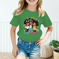 thumbnail image 2 of MEZZALL T-Shirt Graphique Mignon pour Filles, Col Rond, Manches Courtes, T-Shirts d'Été Décontractés, Vert, 3-4 Ans, 2 of 5