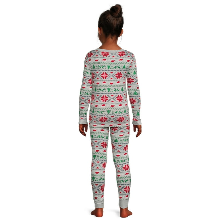 Holiday Time Girls Tight Fit Long Sleeve Sleepwear Pajama Top and