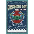 thumbnail image 2 of Art.com Chesapeake Bay, Virginia - Blue Crab Vintage Sign Stretched Canvas Print Wall Art by Lantern Press, 24" x 36", 2 of 4