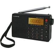 C Crane CC Skywave AM FM Shortwave Weather and Airband Portable Travel Radio with Clock and Alarm