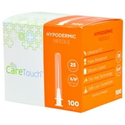 Care Touch Hypodermic Needle - Universal Fit & Triple Sharpened, 25 Gauge x 5/8" (Pack of 100) - NO SYRINGE