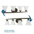 thumbnail image 4 of Adorn Collection Four-Light Antique Bronze Etched Glass Traditional Bath Vanity Light, 4 of 5