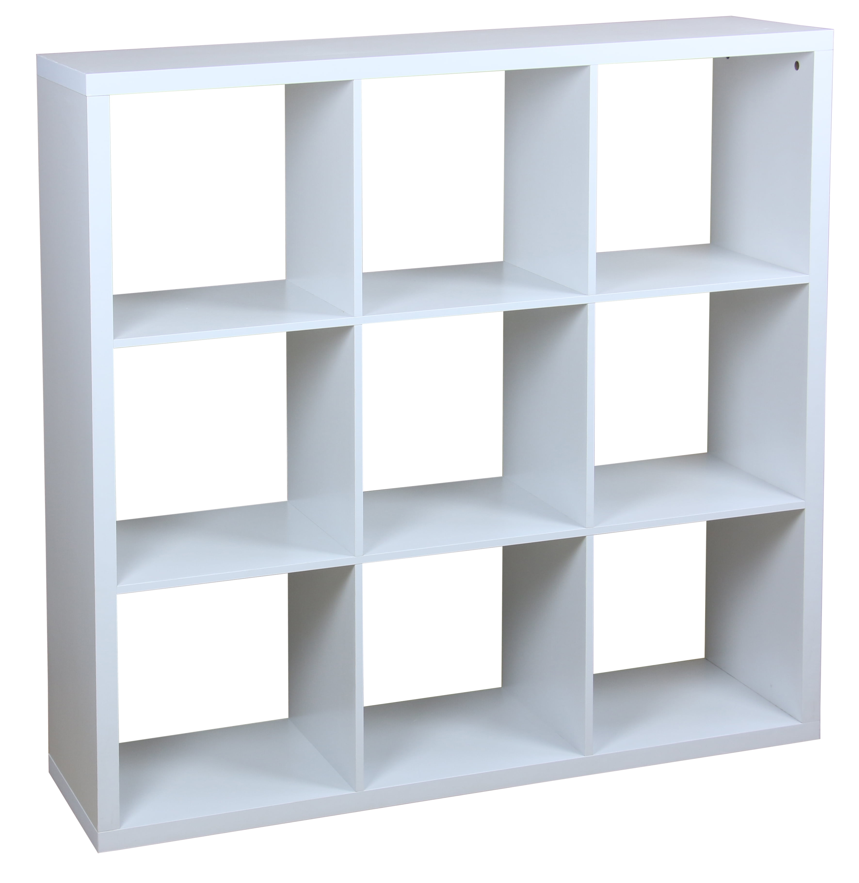 Home Basics 9 Open Cube Organizing Wood Storage Shelf, White