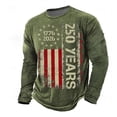 thumbnail image 3 of XINPING USA 250th Anniversary Shirt Men Men’s 250 Years USA Patriotic Polo Shirt, Short Sleeve Collared Golf Top, Independence Day American Flag Print with Multi Color Options, 3 of 6