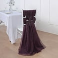 thumbnail image 2 of BalsaCircle 50 Eggplant Purple Extra Premium Chiffon Chair Sashes Bows Ties Ceremony, 2 of 7