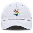thumbnail image 2 of Men's Fanatics White Seattle Kraken PRIDE Adjustable Hat, 2 of 4