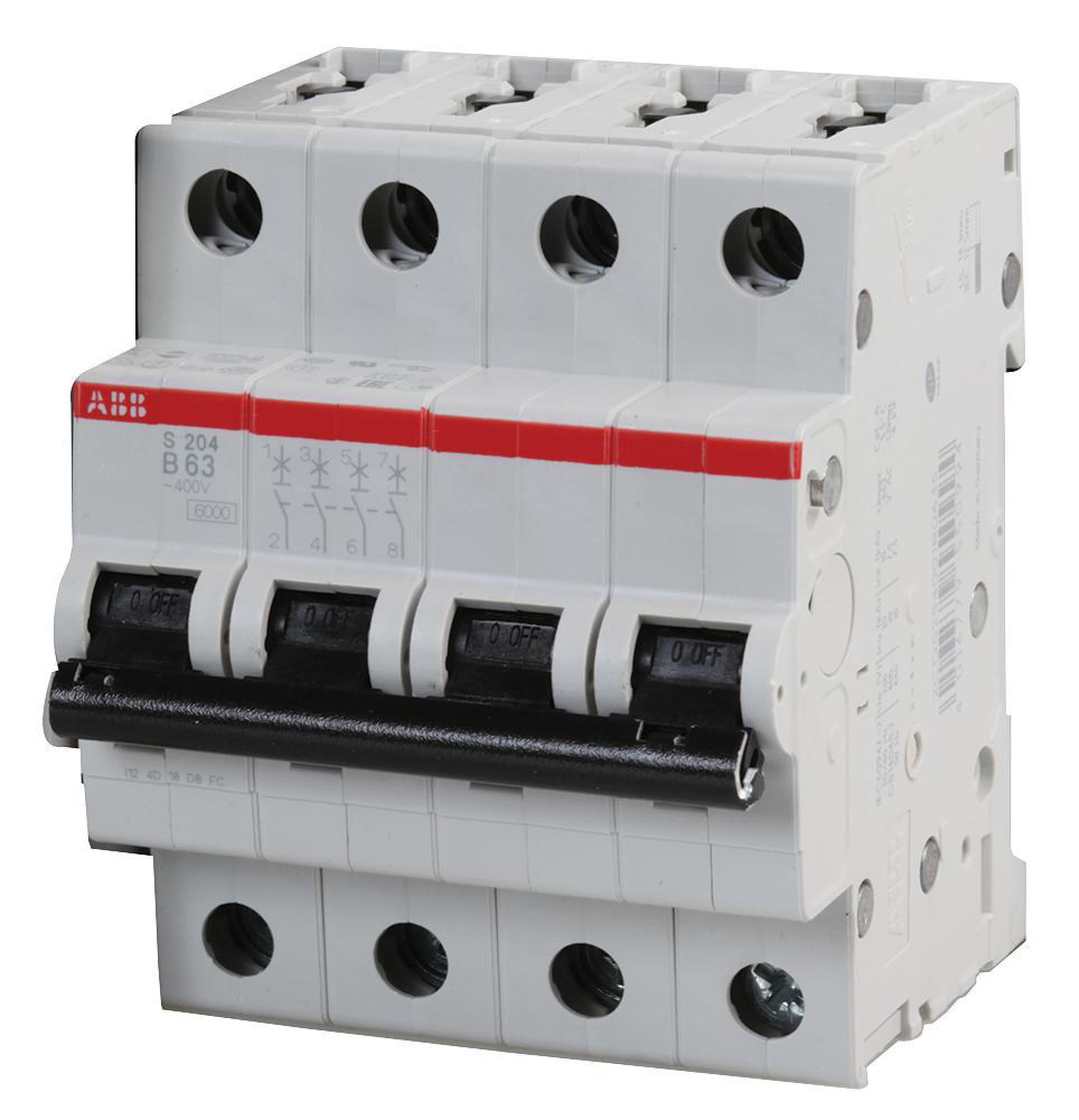 ABB - 63A 4P Type B MCB - Walmart.com