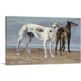 thumbnail image 1 of ARTCANVAS Greyhounds Of The Comte De Choiseul 1866 Canvas Art Print by Gustave Courbet - Size: 18" x 12" (0.75" Deep), 1 of 9